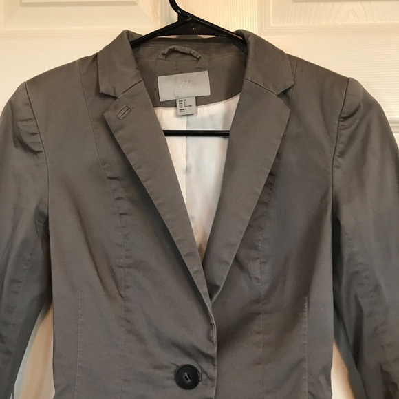 Grey Fitted Blazer - Picture 3 of 7